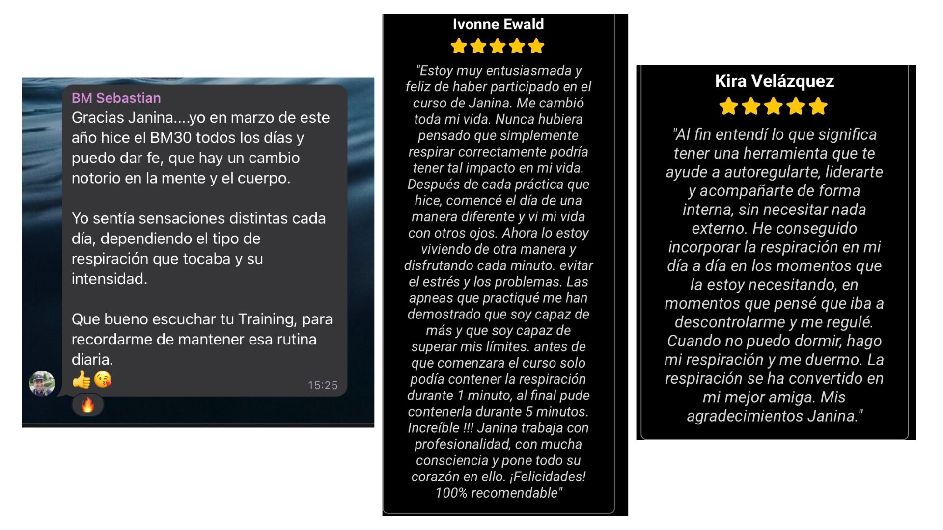 BM30 testimonios